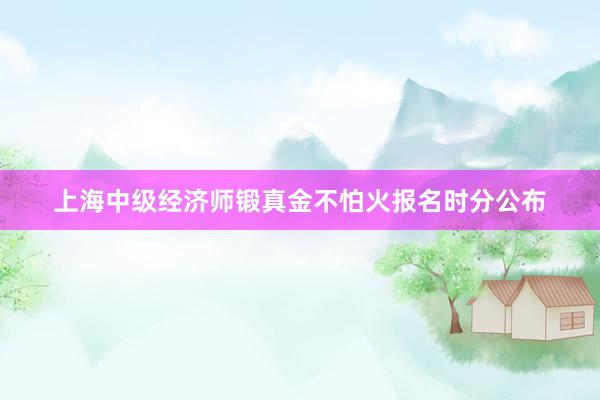 上海中级经济师锻真金不怕火报名时分公布